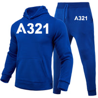 Thumbnail for A321 Flat Text Designed Hoodies & Sweatpants Set