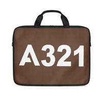 Thumbnail for A321 Flat Text Designed Laptop & Tablet Bags