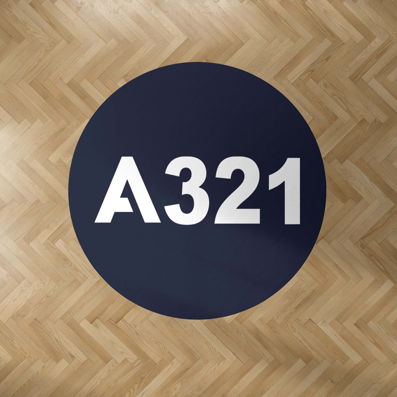 A321 Flat Text Designed Carpet & Floor Mats (Round)