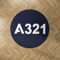 Thumbnail for A321 Flat Text Designed Carpet & Floor Mats (Round)