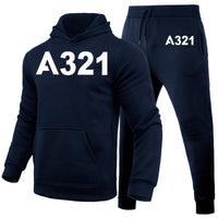 Thumbnail for A321 Flat Text Designed Hoodies & Sweatpants Set