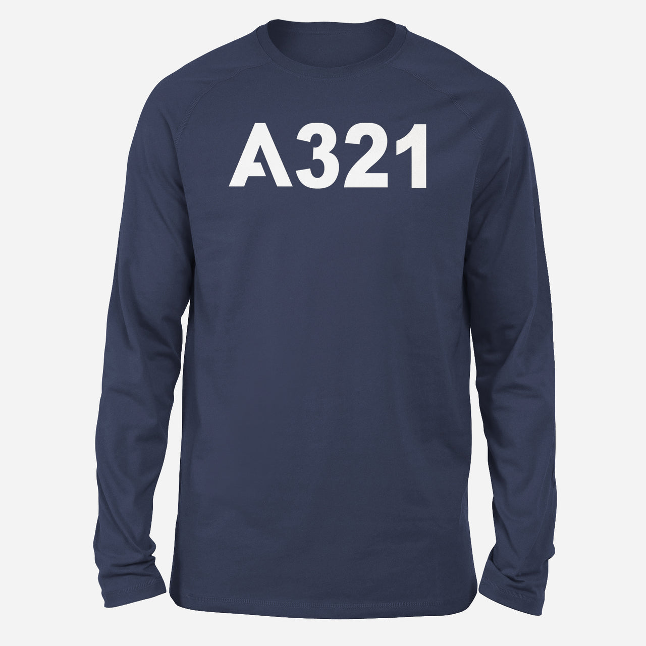 A321 Flat Text Designed Long-Sleeve T-Shirts