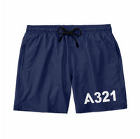 Thumbnail for A321 Flat Text Designed Swim Trunks & Shorts