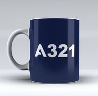 Thumbnail for A321 Flat Text Designed Mugs