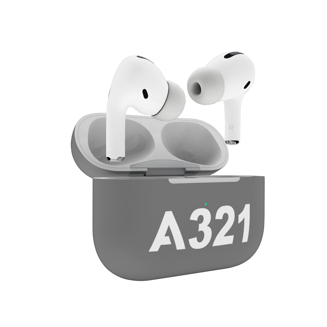 A321 Flat Text Designed AirPods  Cases