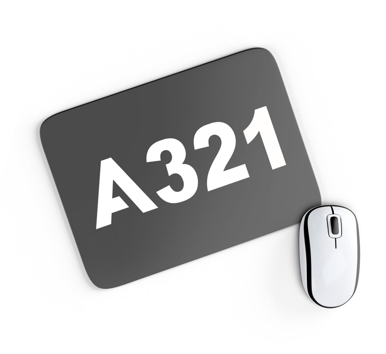 A321 Flat Text Designed Mouse Pads