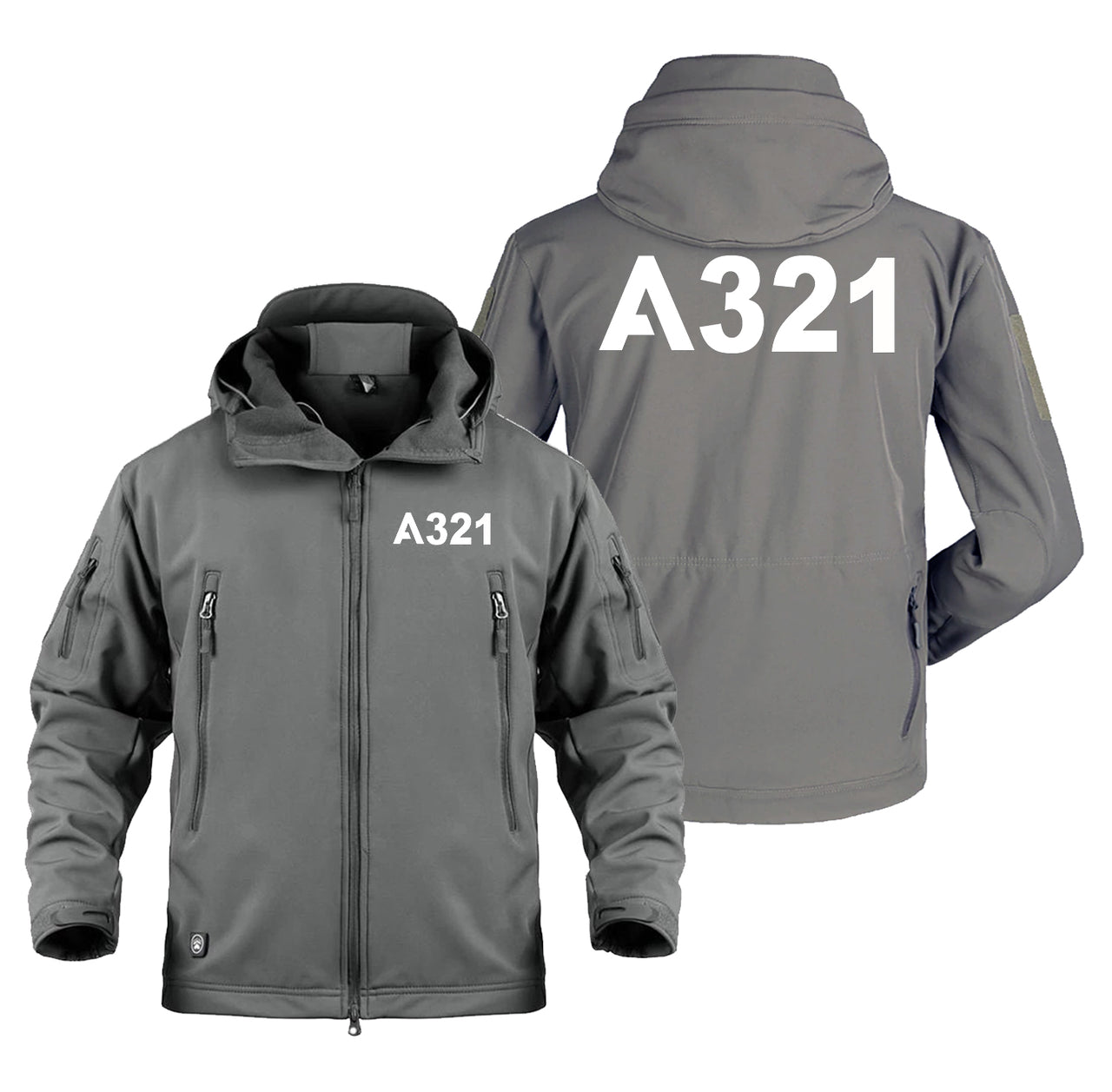 A321 Flat Text Designed Military Jackets (Customizable)