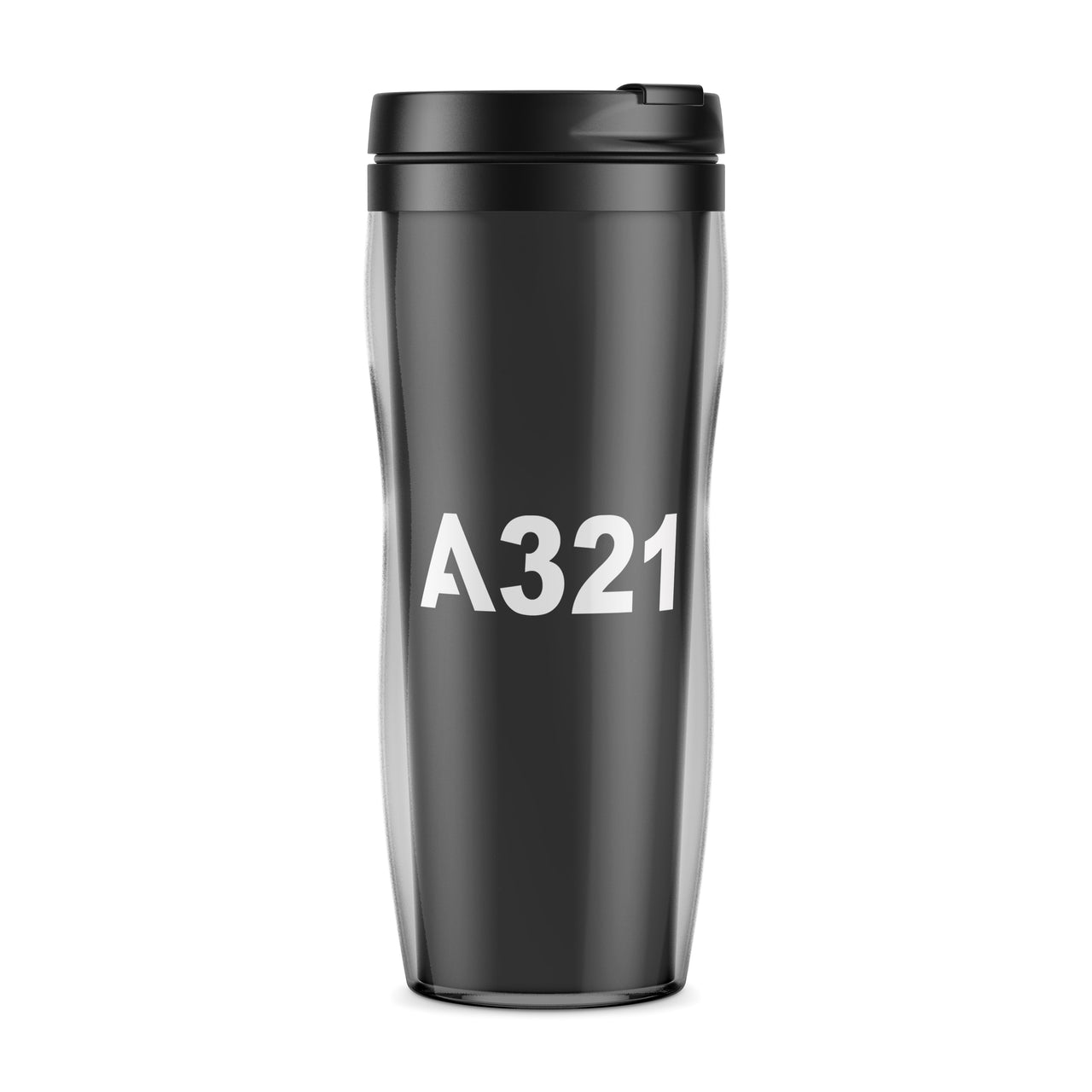 A321 Flat Text Designed Travel Mugs