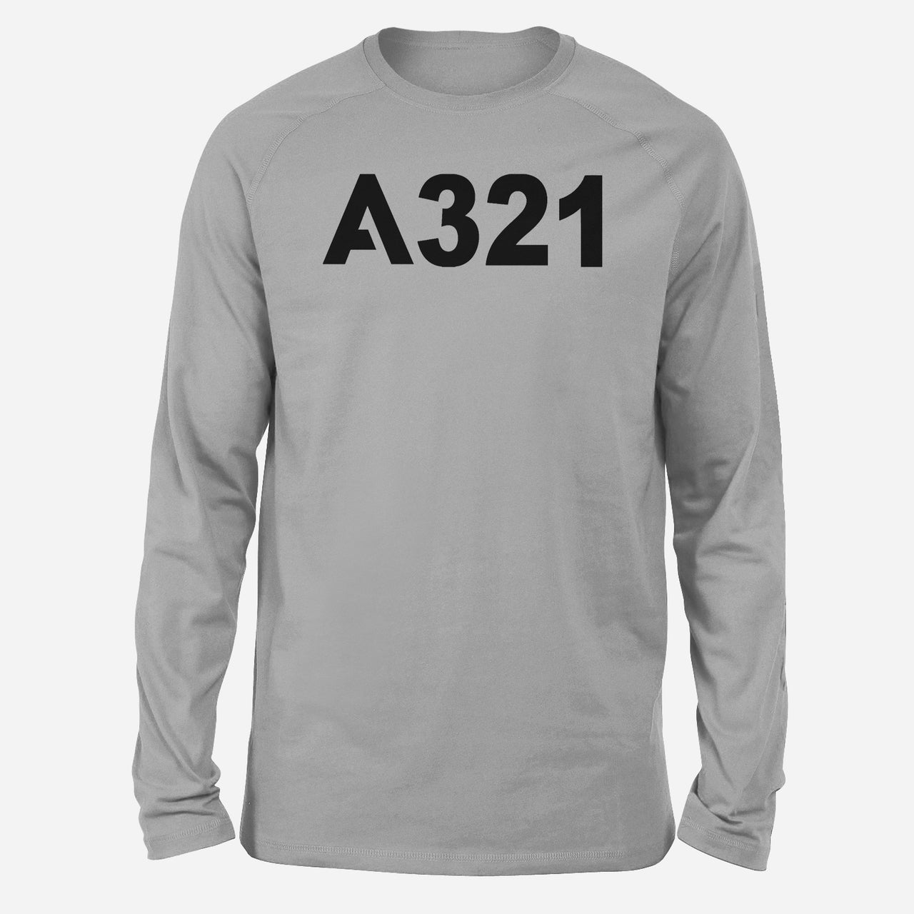 A321 Flat Text Designed Long-Sleeve T-Shirts