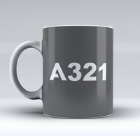 Thumbnail for A321 Flat Text Designed Mugs