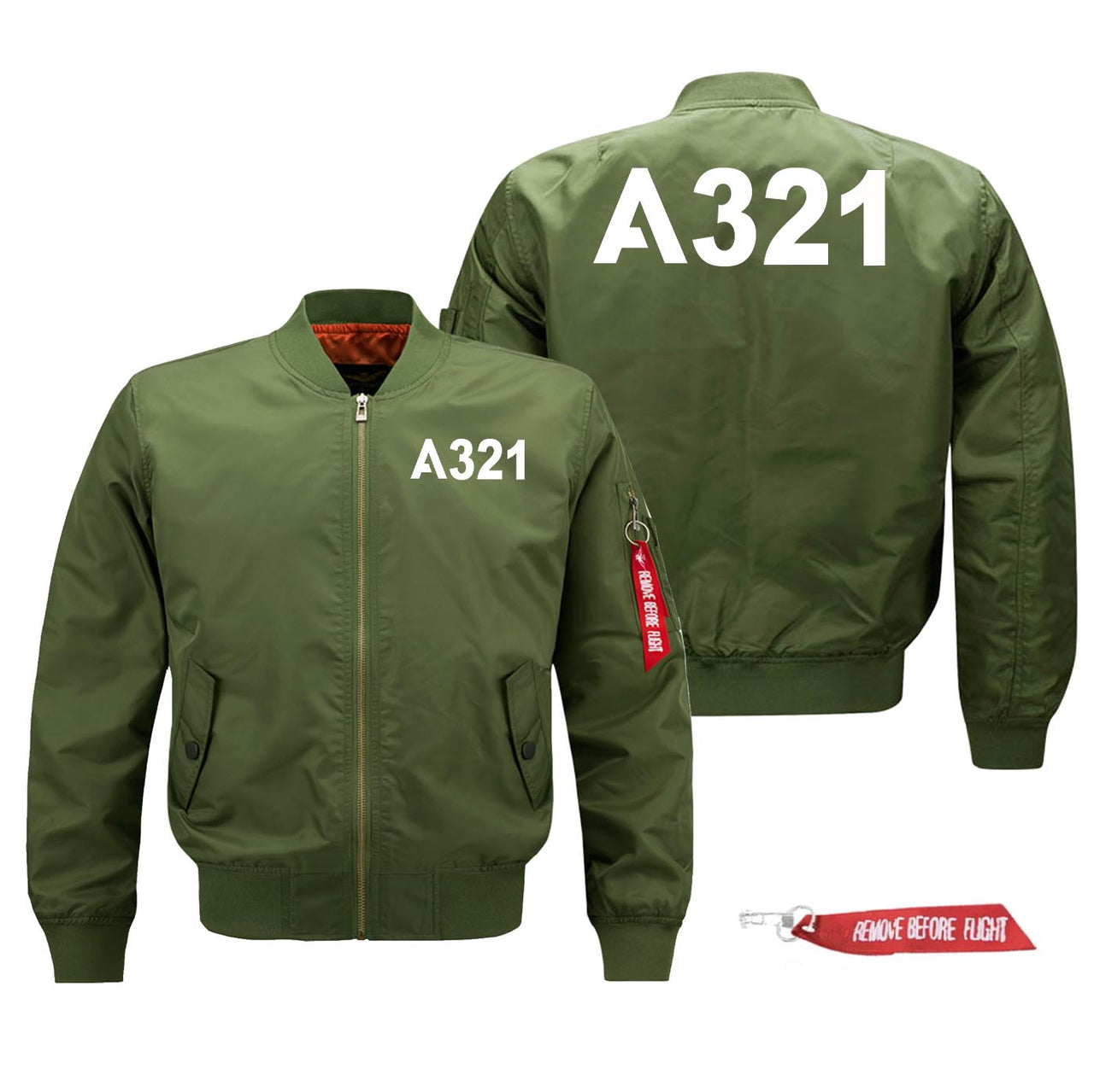 A321 Flat Text Designed Pilot Jackets (Customizable)