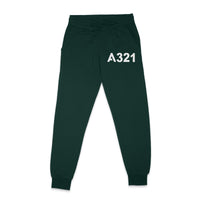 Thumbnail for A321 Flat Text Designed Sweatpants