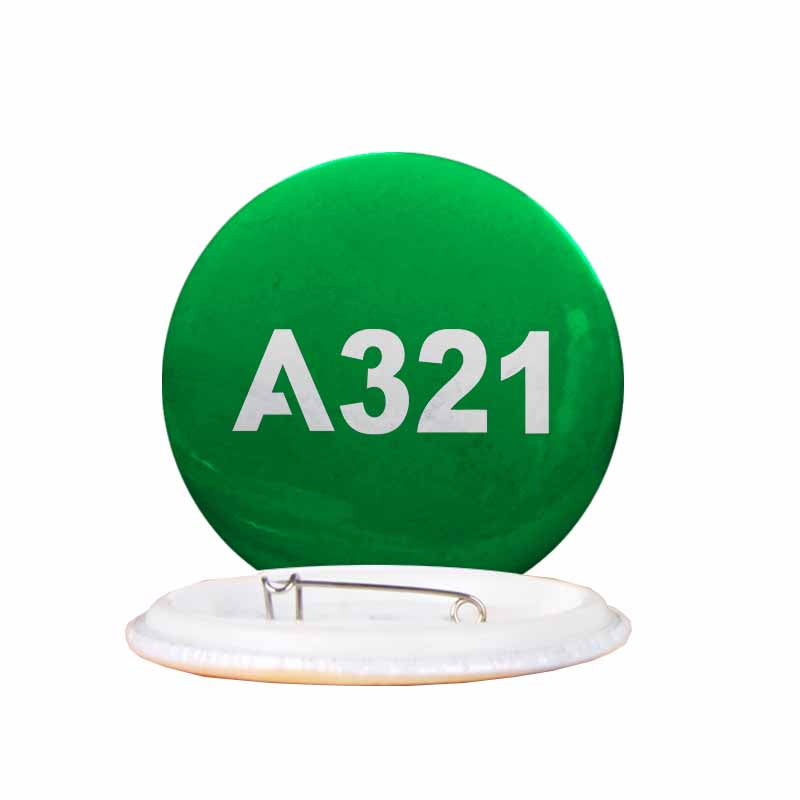 A321 Flat Text Designed Pins