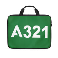 Thumbnail for A321 Flat Text Designed Laptop & Tablet Bags