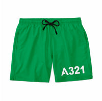 Thumbnail for A321 Flat Text Designed Swim Trunks & Shorts