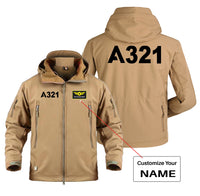 Thumbnail for A321 Flat Text Designed Military Jackets (Customizable)