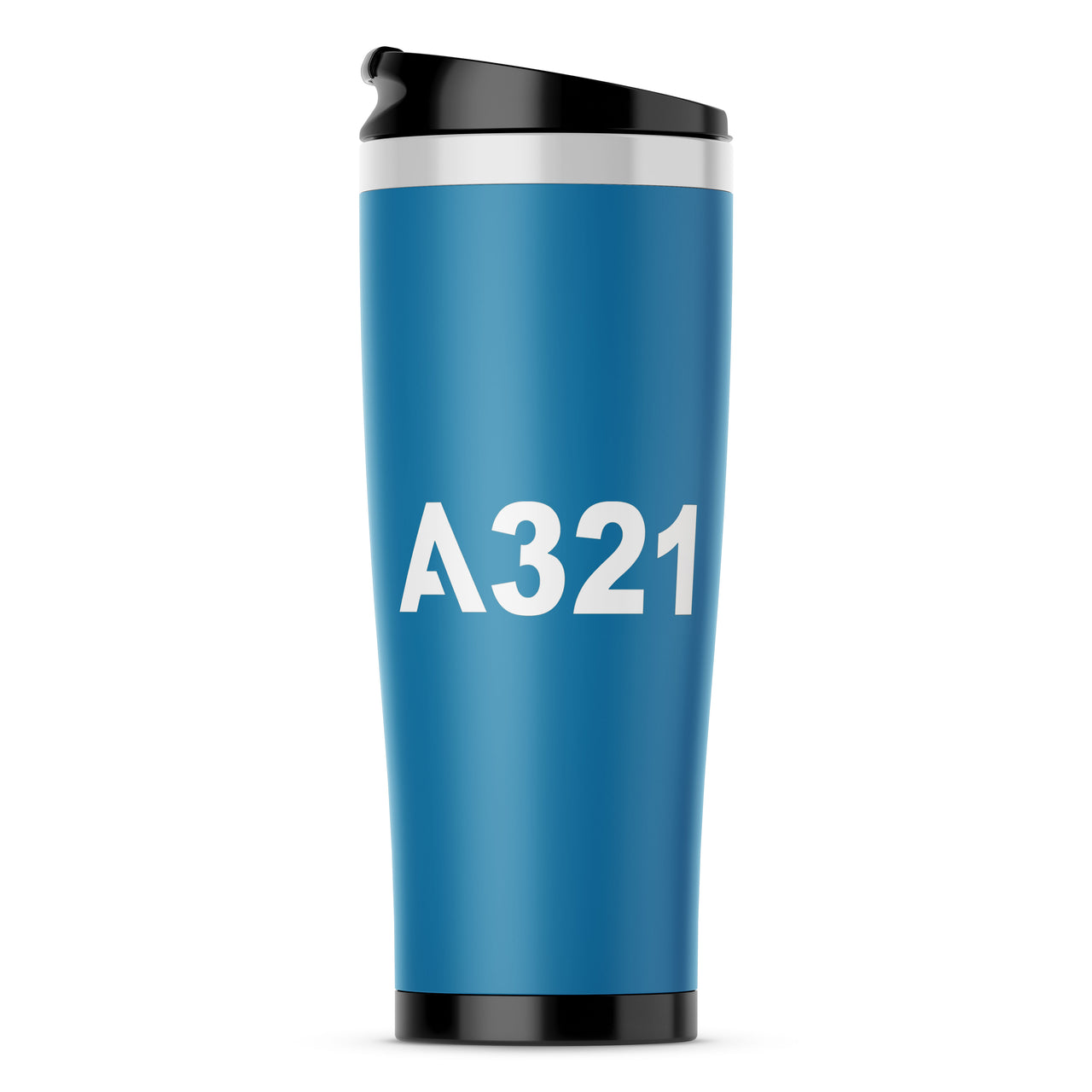 A321 Flat Text Designed Travel Mugs