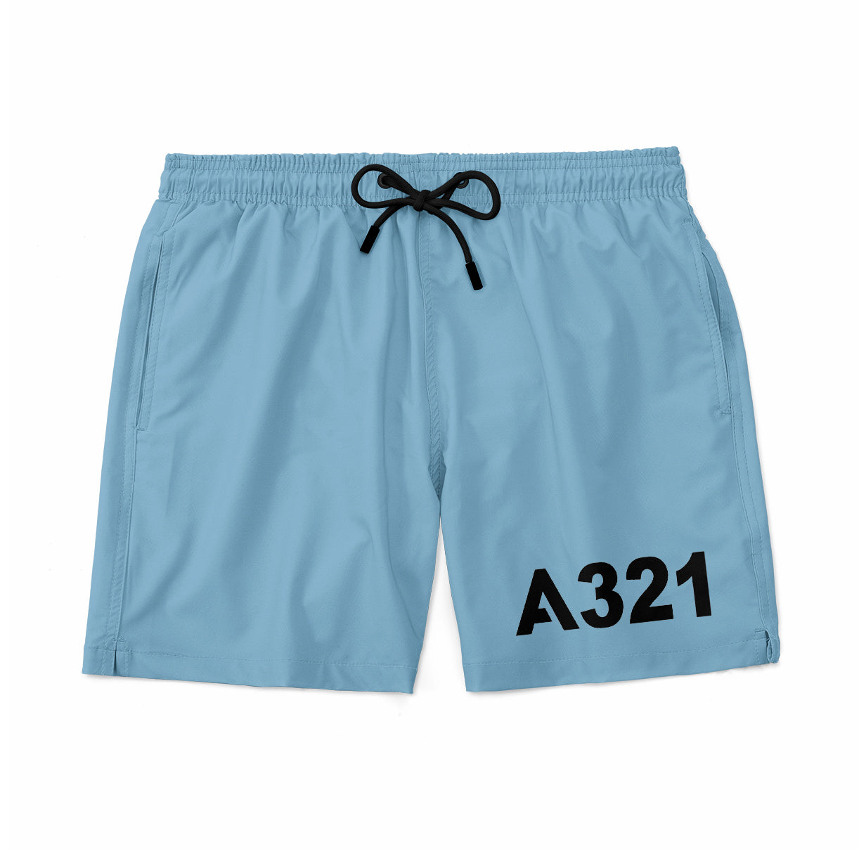 A321 Flat Text Designed Swim Trunks & Shorts