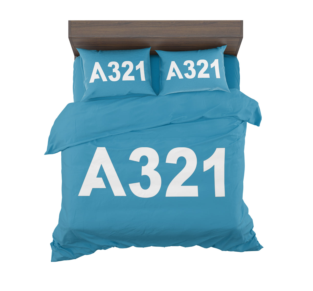 A321 Flat Text Designed Bedding Sets