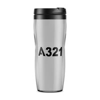 Thumbnail for A321 Flat Text Designed Travel Mugs