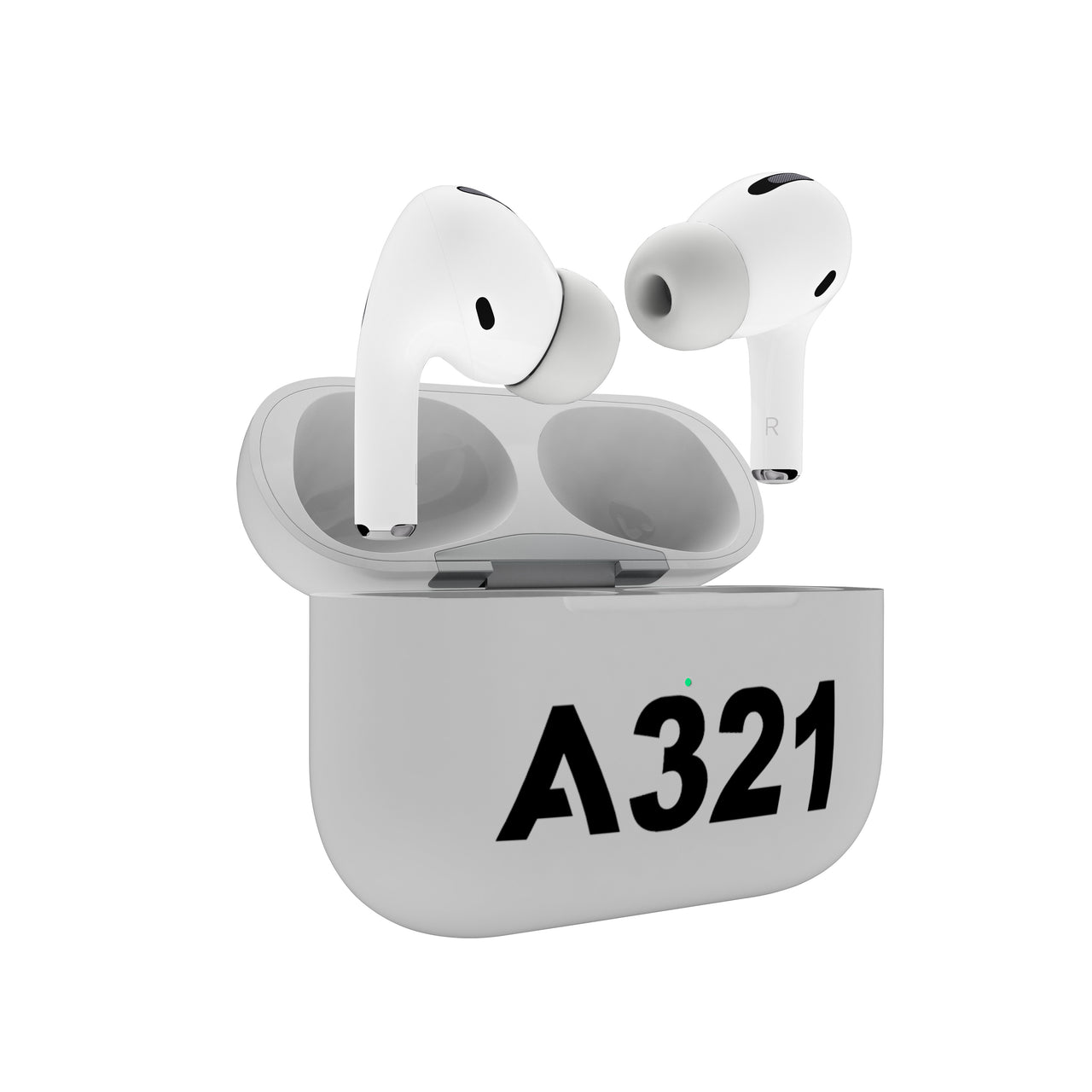 A321 Flat Text Designed AirPods  Cases