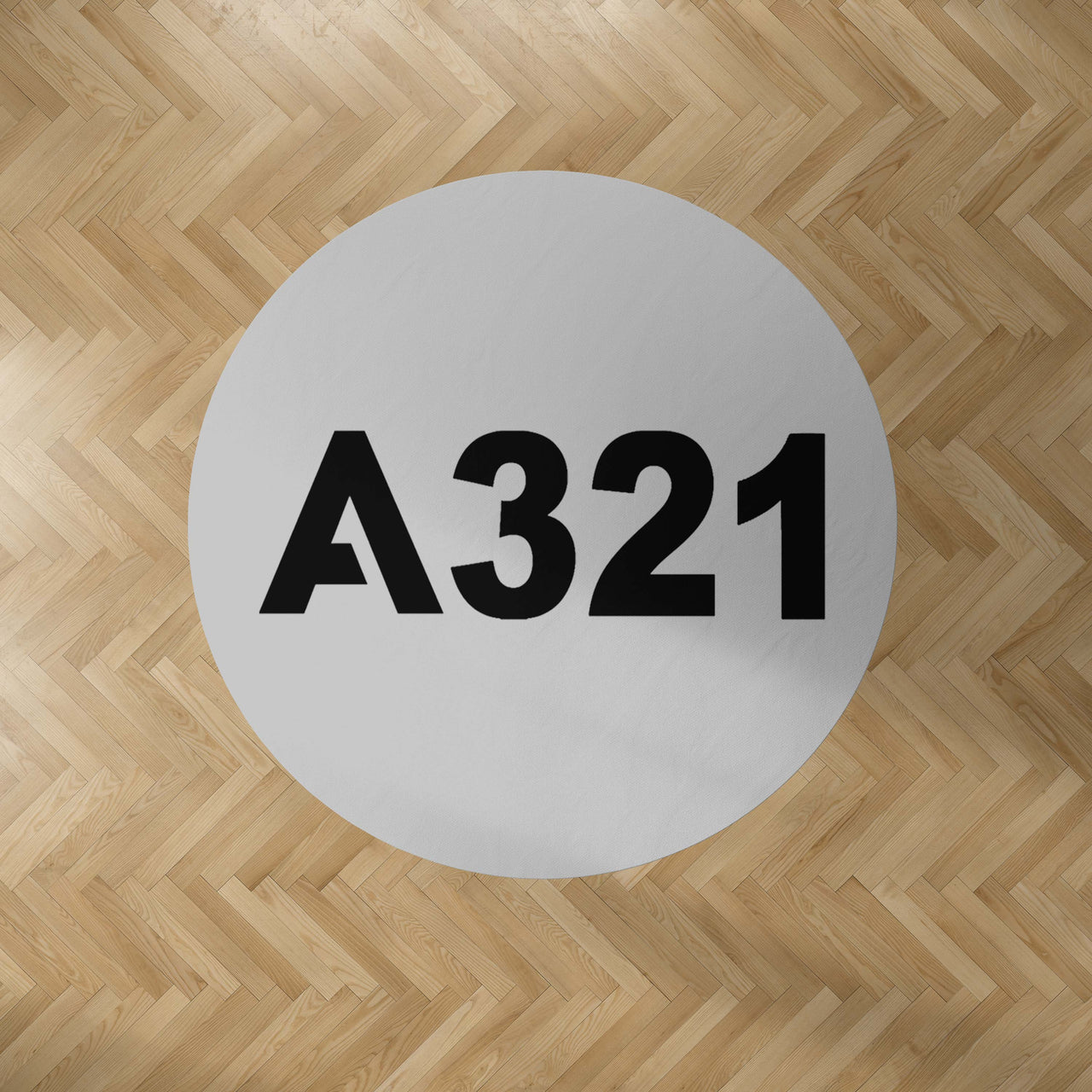 A321 Flat Text Designed Carpet & Floor Mats (Round)