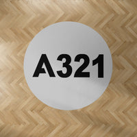 Thumbnail for A321 Flat Text Designed Carpet & Floor Mats (Round)