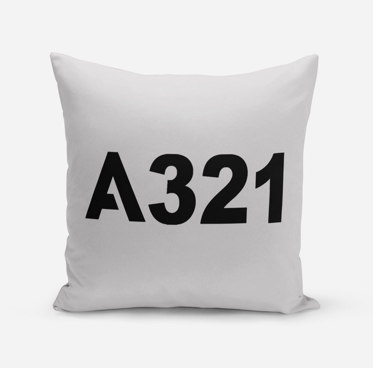 A321 Flat Text Designed Pillows