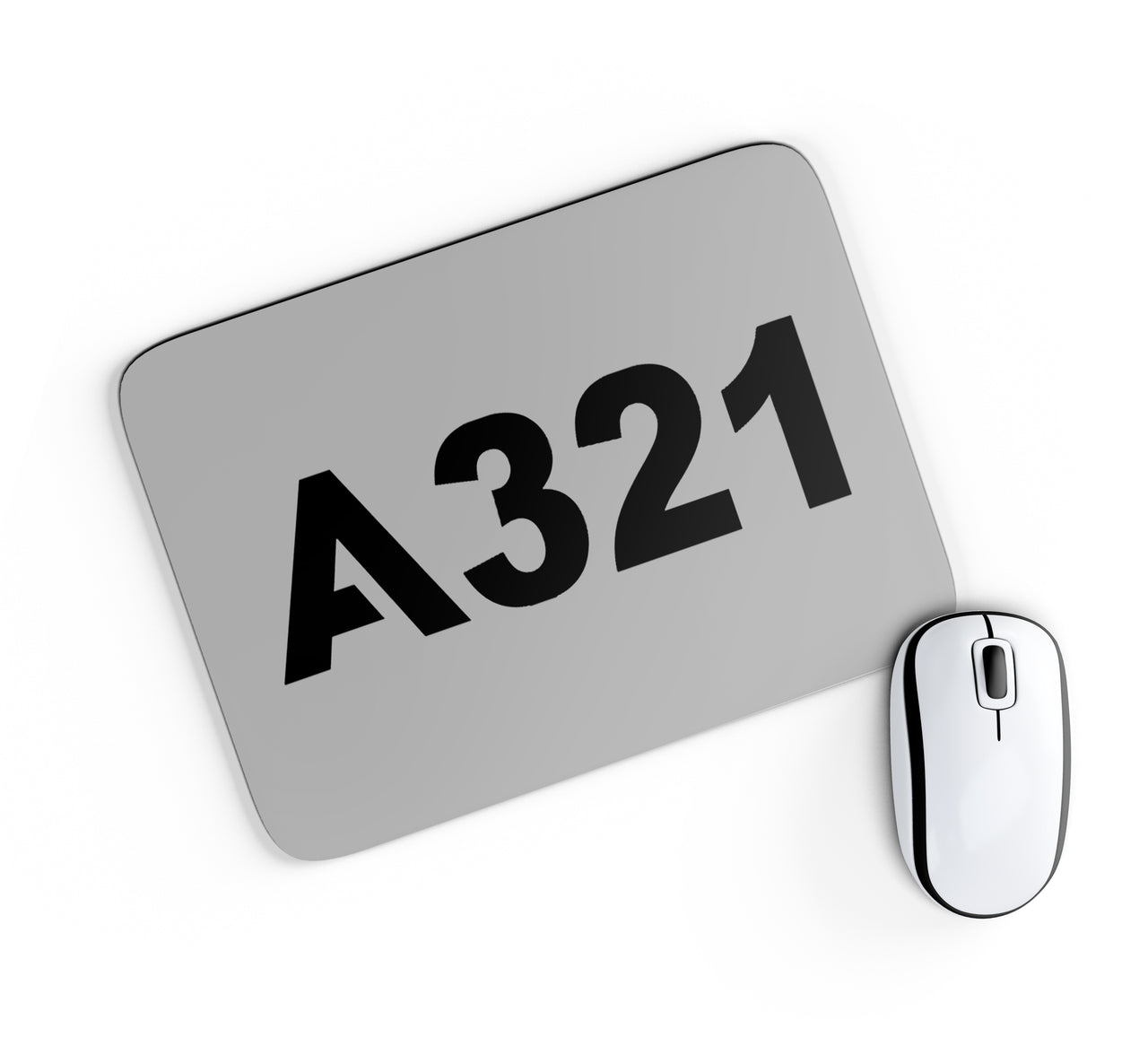 A321 Flat Text Designed Mouse Pads