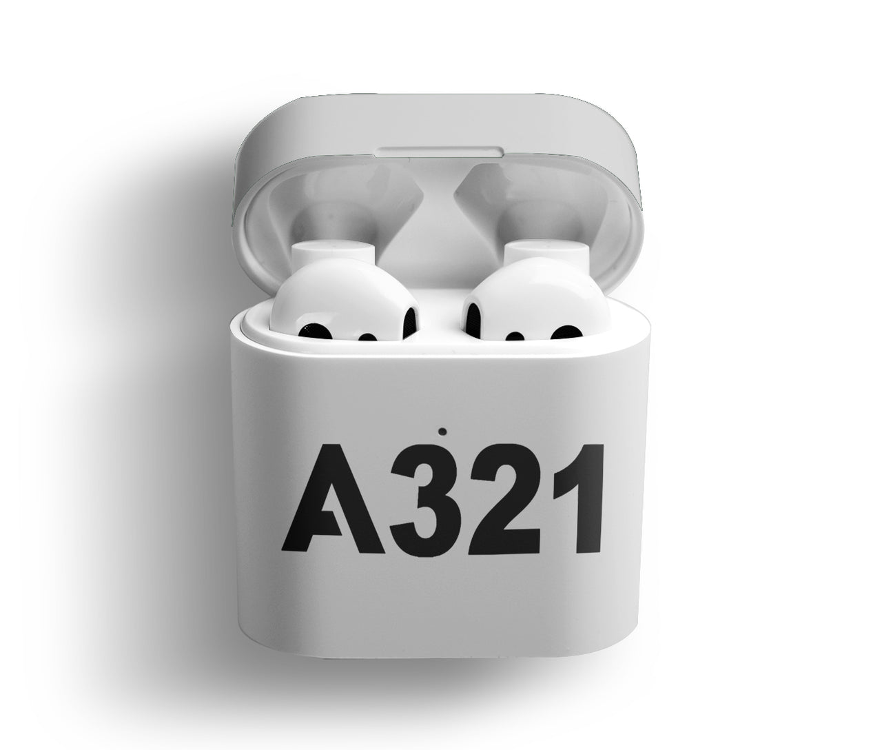 A321 Flat Text Designed AirPods  Cases