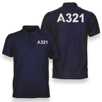 Thumbnail for A321 Flat Text Designed Double Side Polo T-Shirts