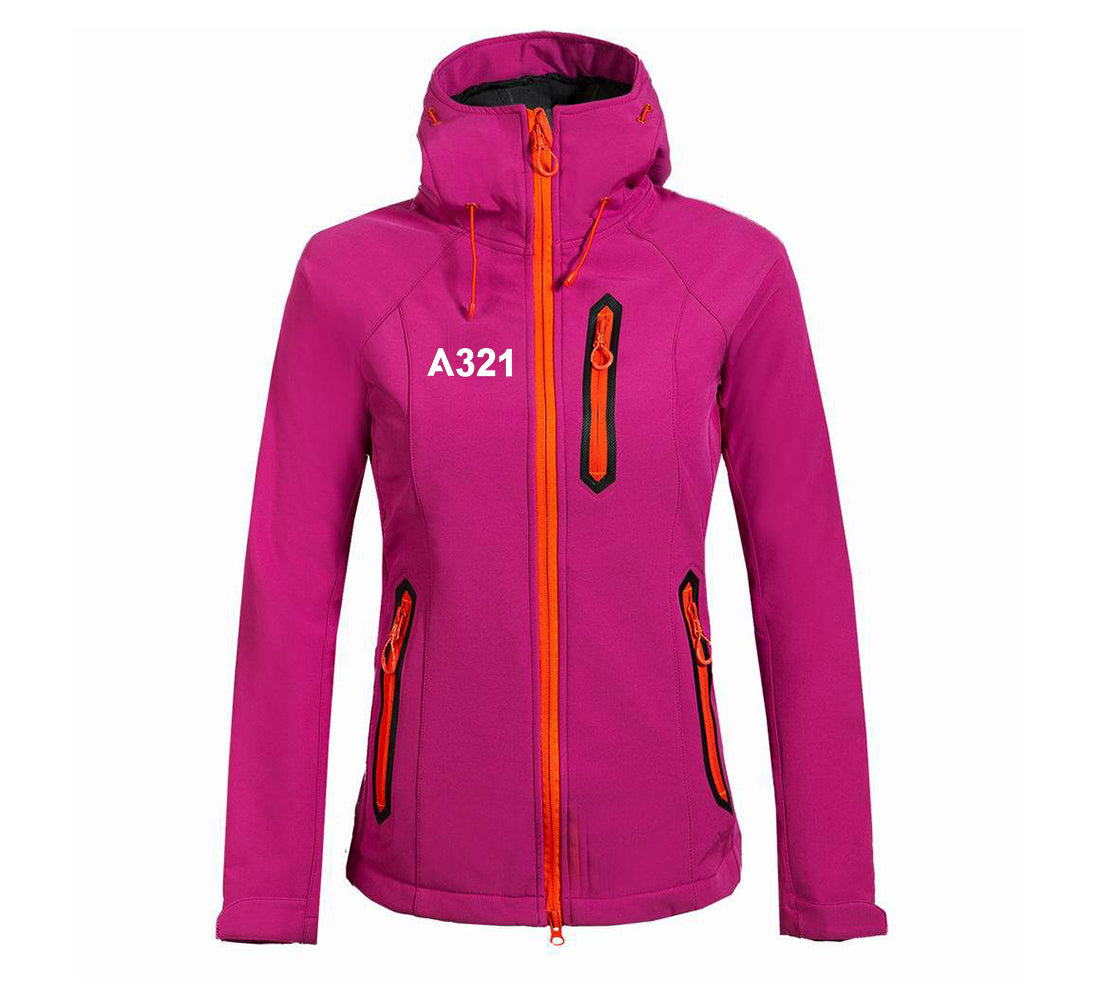 A321 Flat Text Designed "Women" Polar Jackets