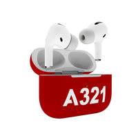 Thumbnail for A321 Flat Text Designed AirPods  Cases