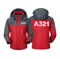 Thumbnail for A321 Flat Text Designed Thick Winter Jackets