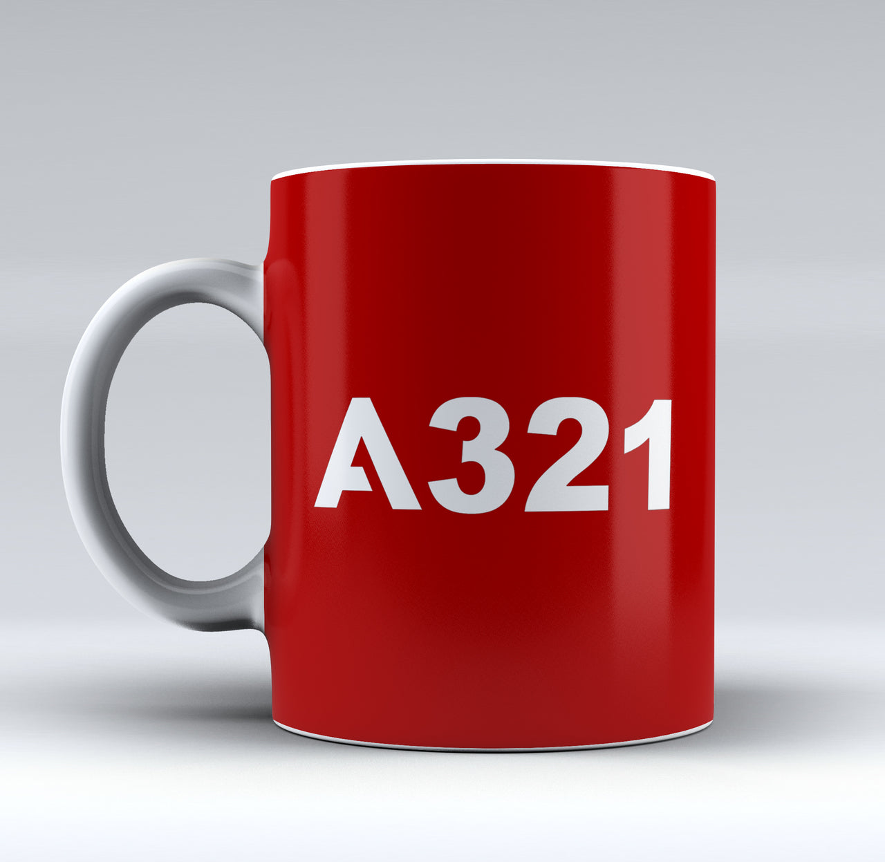 A321 Flat Text Designed Mugs