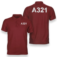 Thumbnail for A321 Flat Text Designed Double Side Polo T-Shirts