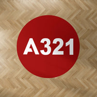 Thumbnail for A321 Flat Text Designed Carpet & Floor Mats (Round)