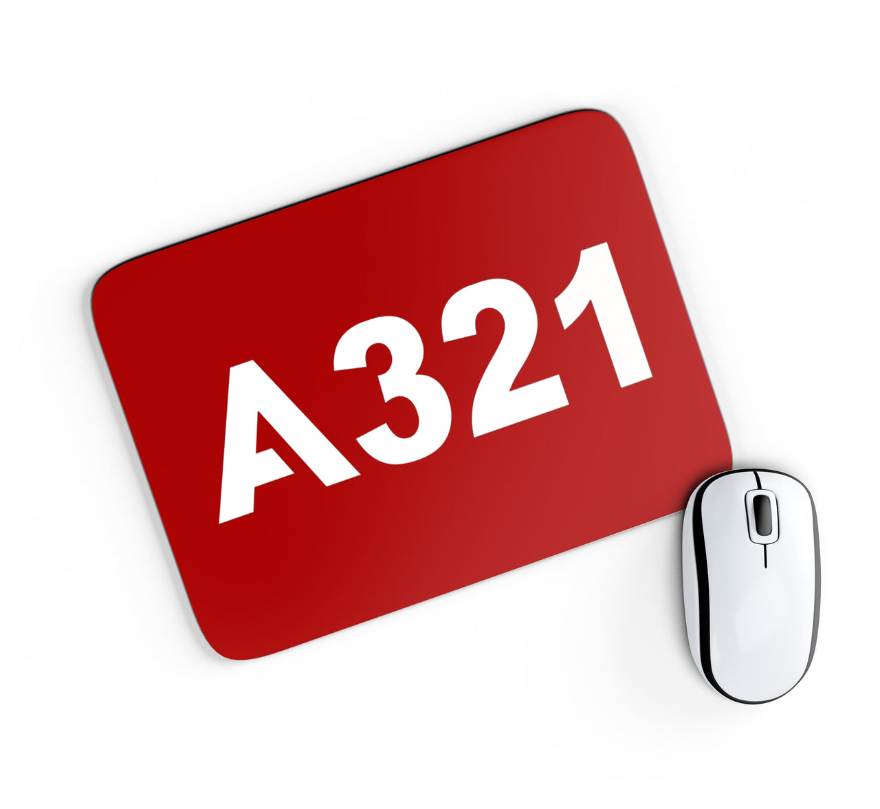 A321 Flat Text Designed Mouse Pads