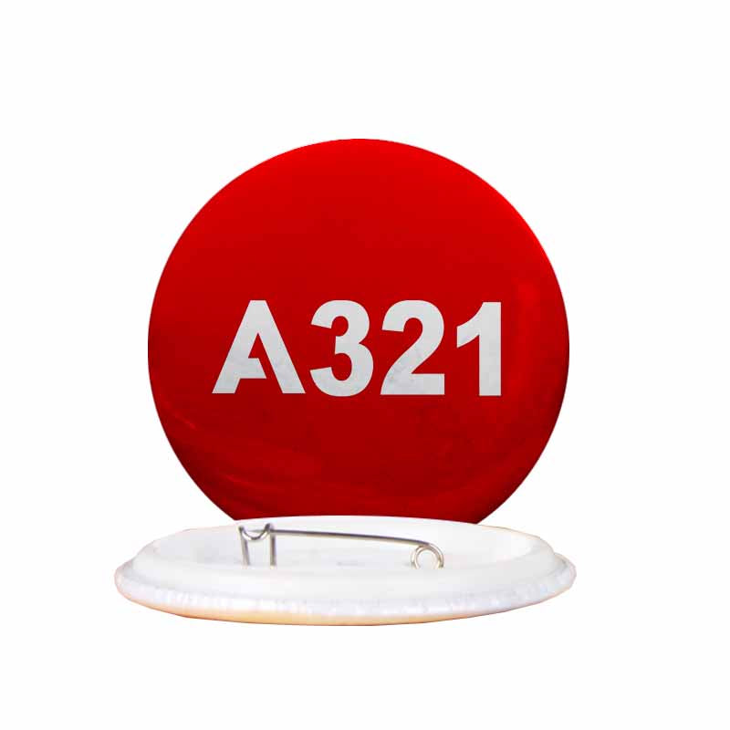 A321 Flat Text Designed Pins