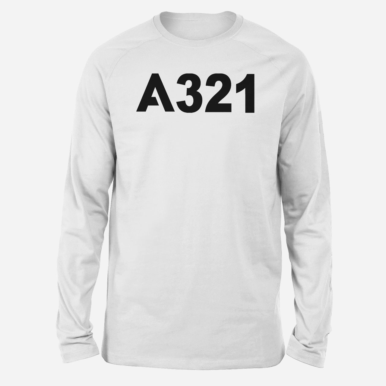 A321 Flat Text Designed Long-Sleeve T-Shirts