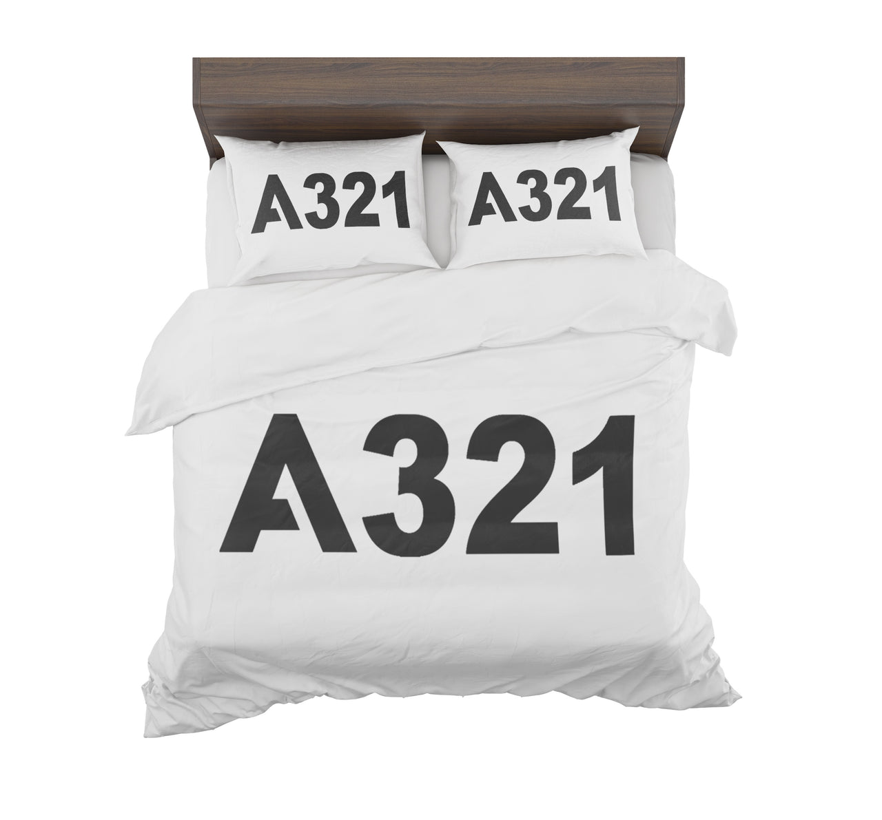 A321 Flat Text Designed Bedding Sets