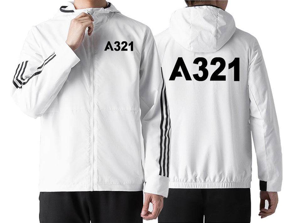 A321 Flat Text Designed Sport Style Jackets