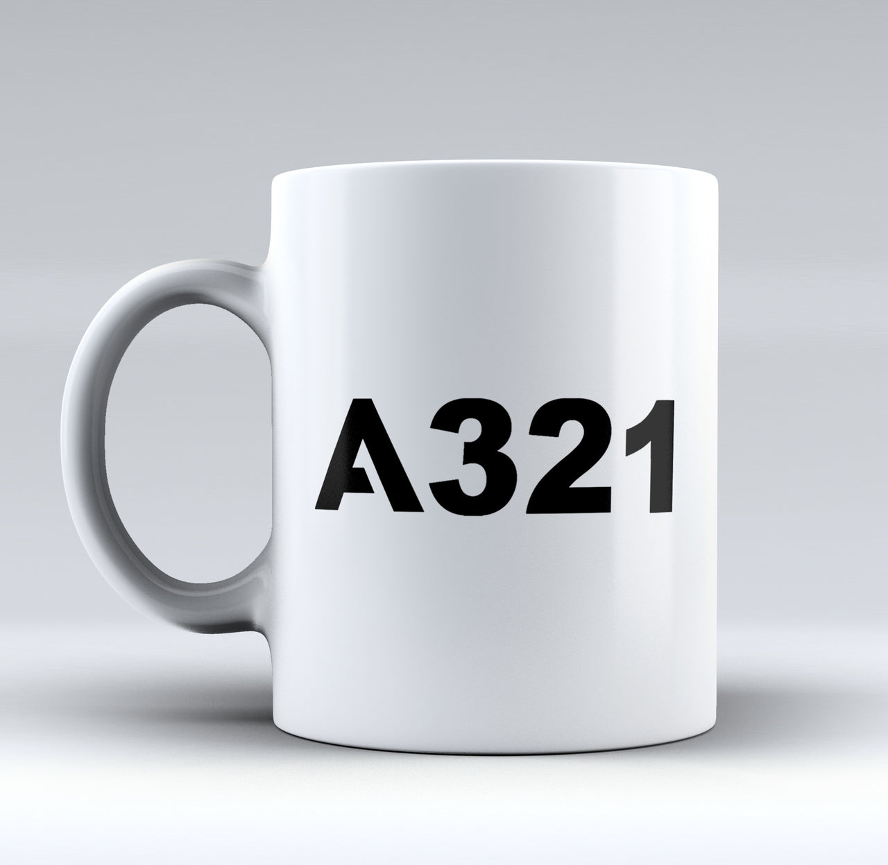 A321 Flat Text Designed Mugs