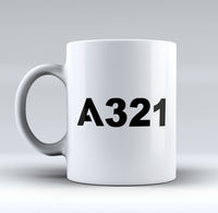 Thumbnail for A321 Flat Text Designed Mugs