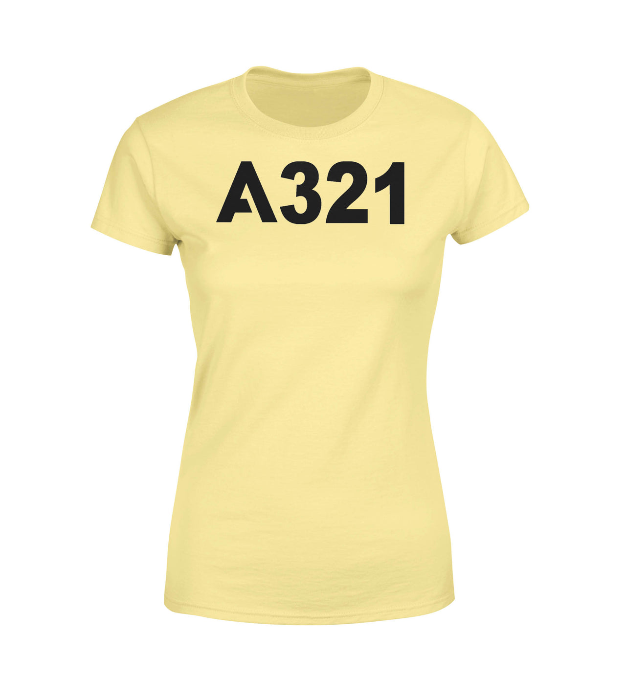 A321 Flat Text Designed Women T-Shirts