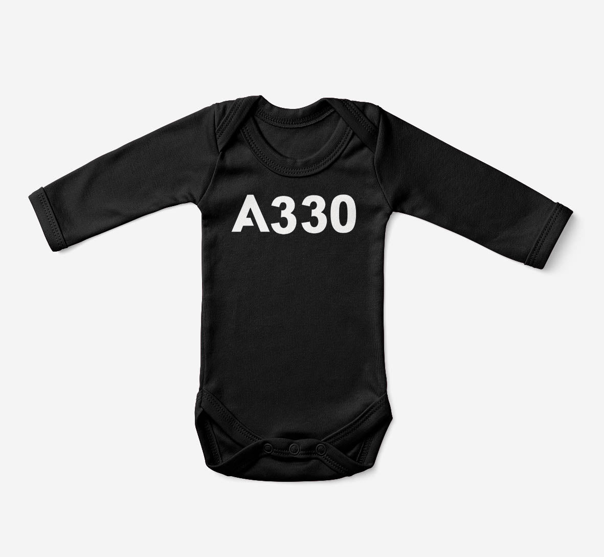 A330 Flat Text Designed Baby Bodysuits