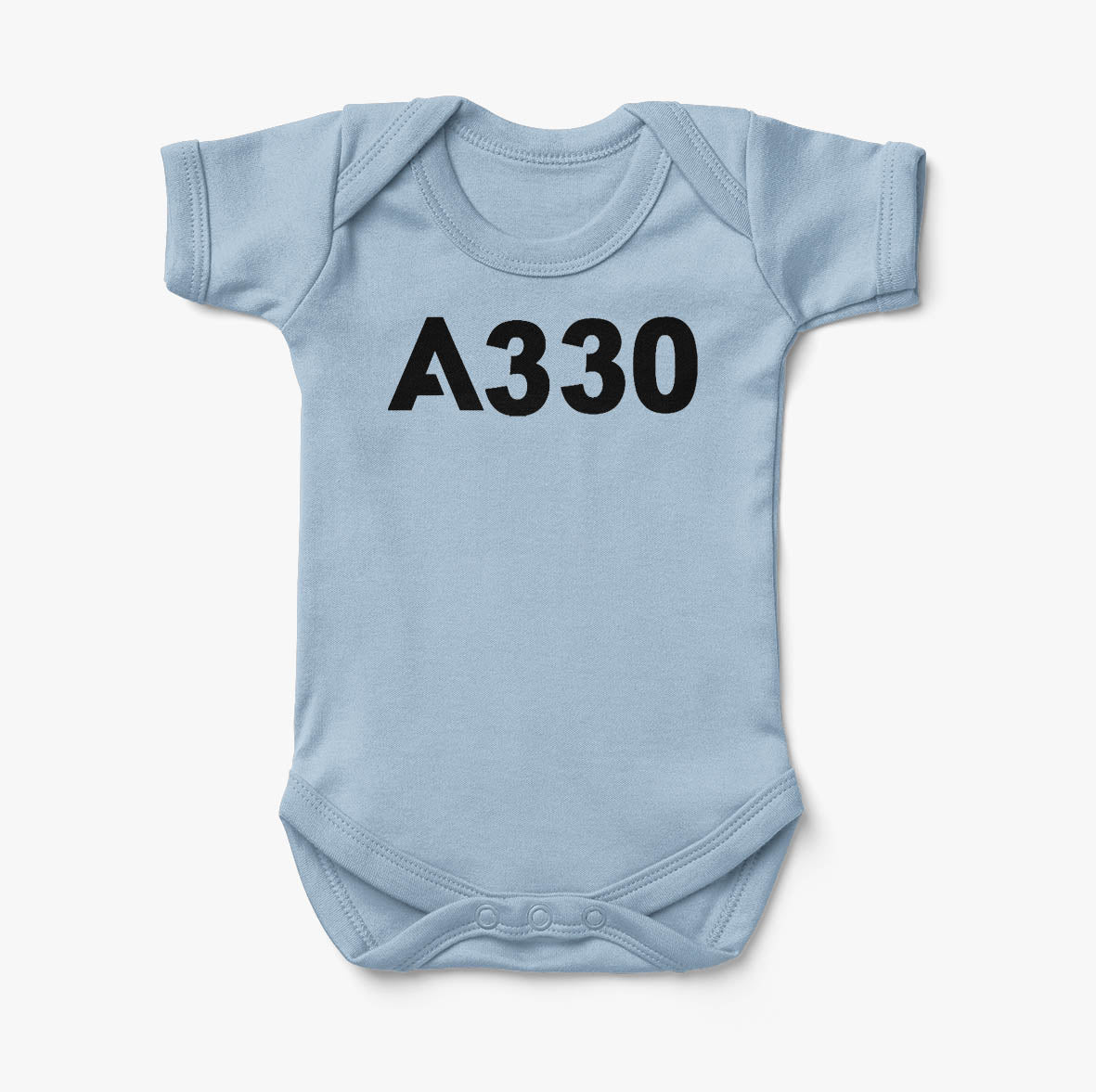 A330 Flat Text Designed Baby Bodysuits