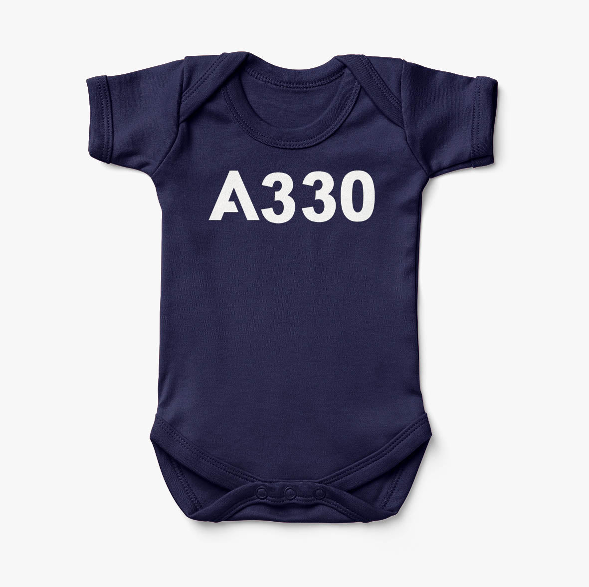 A330 Flat Text Designed Baby Bodysuits