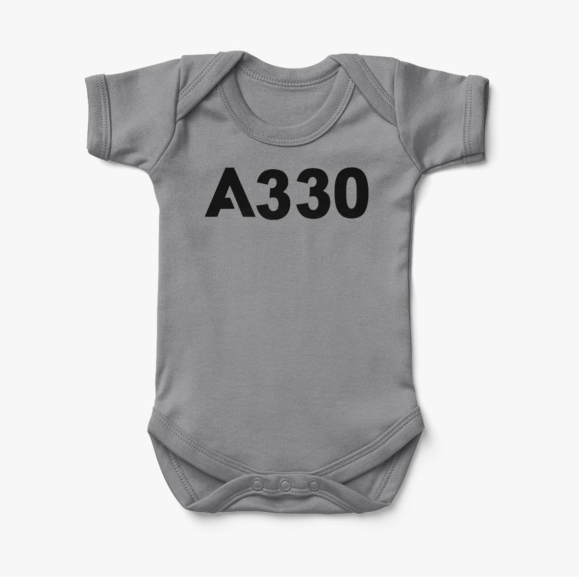 A330 Flat Text Designed Baby Bodysuits