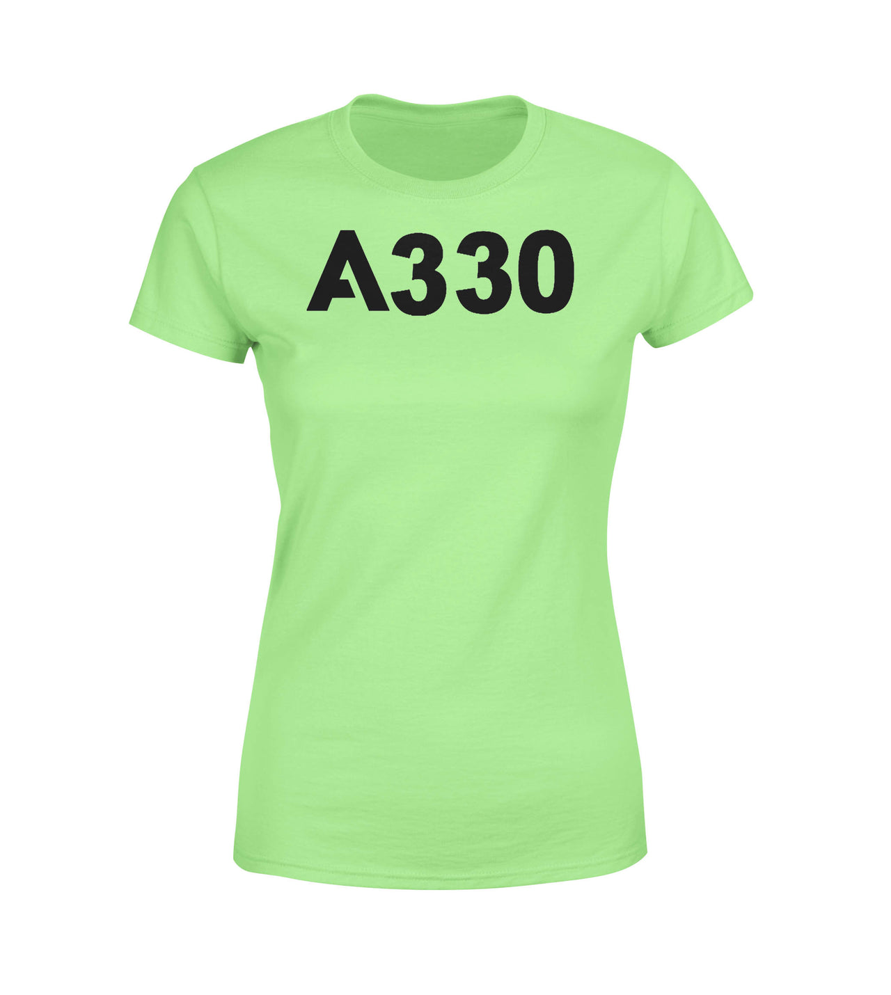 A330 Flat Text Designed Women T-Shirts